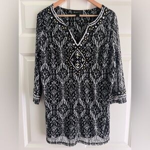 INC International Concepts Long sleeve Black Top Size 1X